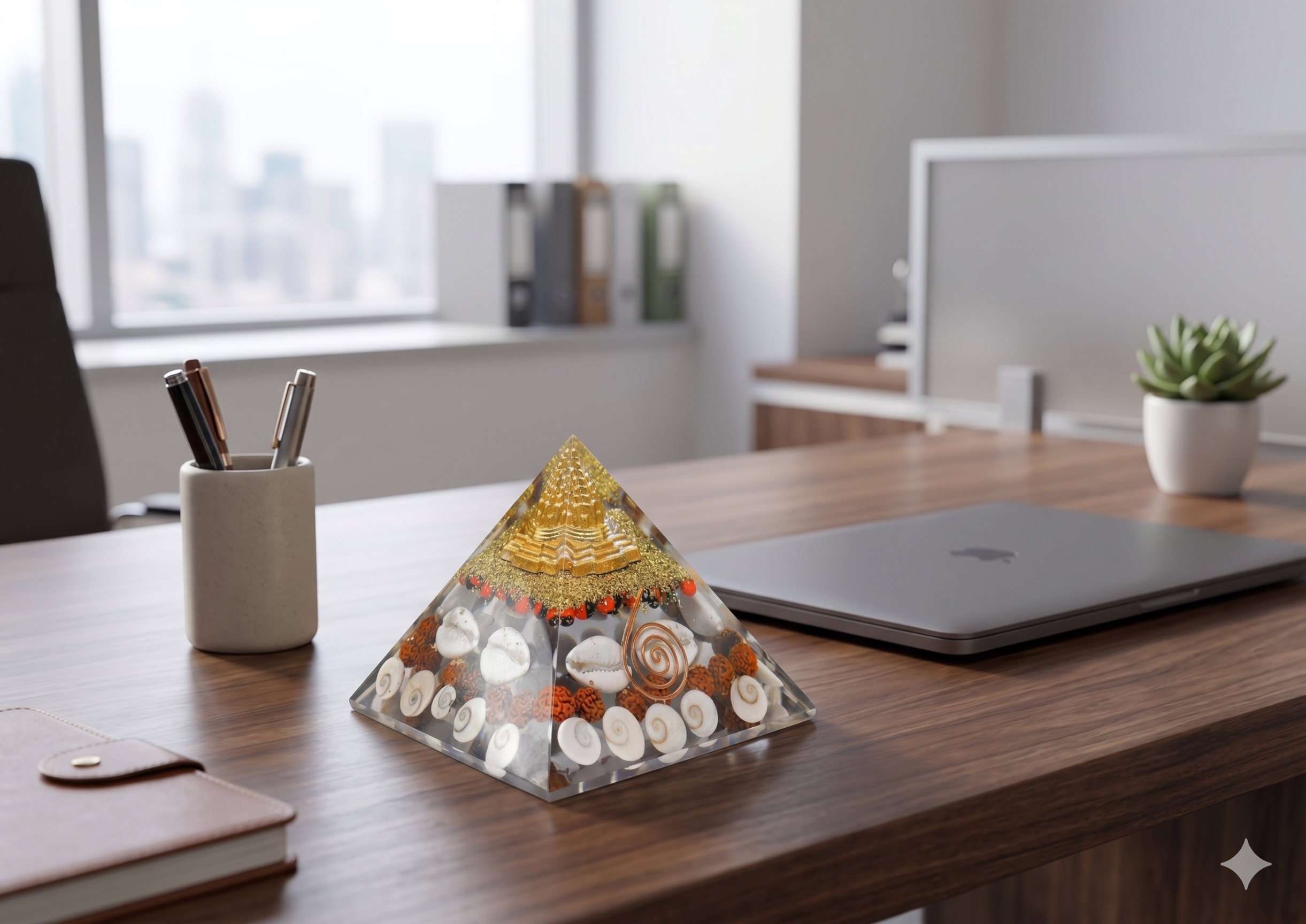 Crystal Wealth Gomati Chakra Shree Yantra Pyramid – Prosperity, Protection & Positive Energy