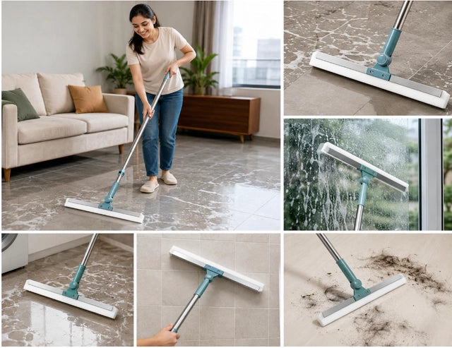 Magic Silicone Floor Broom & Wiper – Wet & Dry Cleaning Sweeper