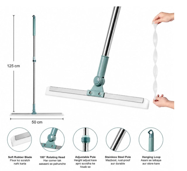 Magic Silicone Floor Broom & Wiper – Wet & Dry Cleaning Sweeper