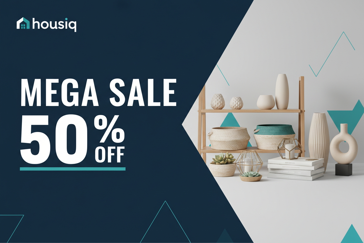 Mega Sale 50% Off Banner